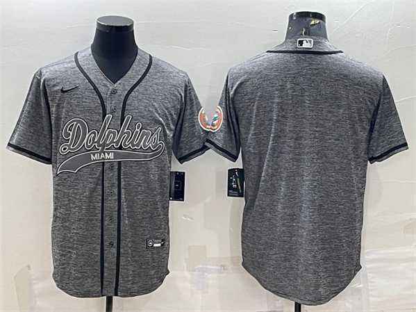 Men's Miami Dolphins Blank Gray With Patch Cool Base Stitched Baseball Jersey,We sell and wholesale Men's Miami Dolphins Blank Gray With Patch Cool Base Stitched Baseball Jersey on line form chian!